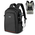 Dual Shoulder Camera Backpack with Rain Cover Black