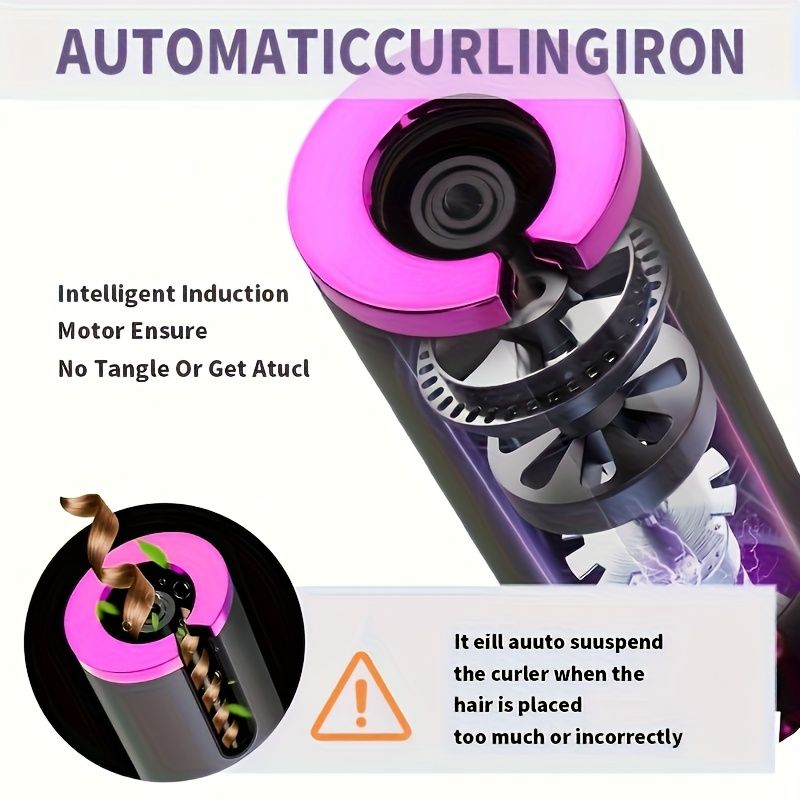 Black - gold color Black Automatic Hair Curler