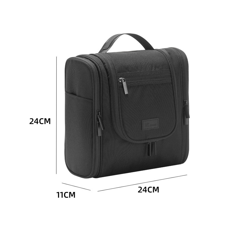 Large Capacity Double Open Cosmetic Organizer Bag（Black）
