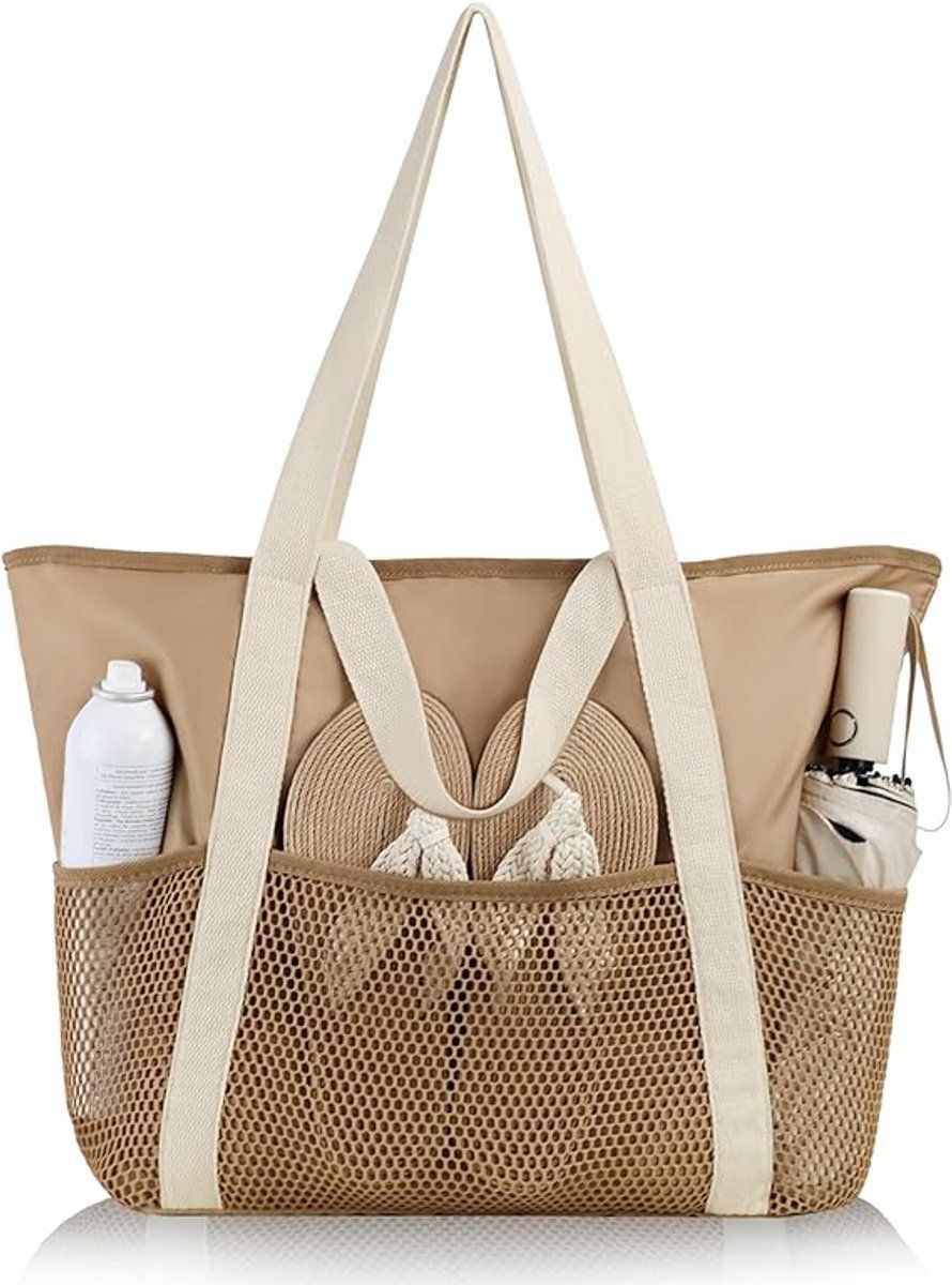 Waterproof Mesh Beach Bag  XXL Brown