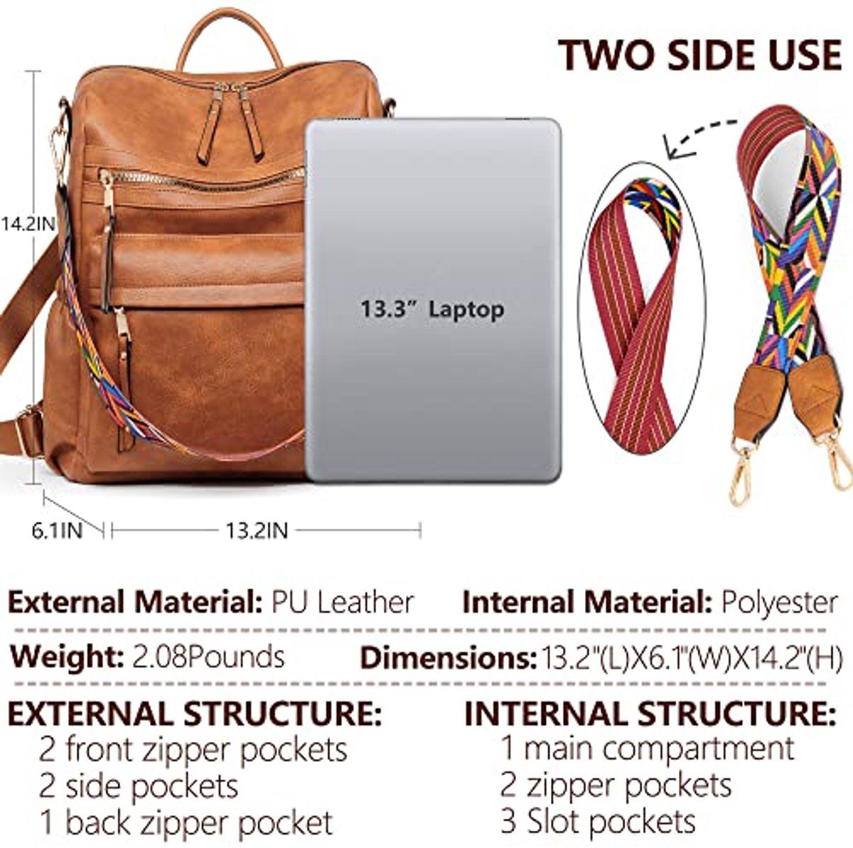 Leather Backpack for Women