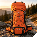 Spacious Nylon Trekking Rucksack 60L Orange