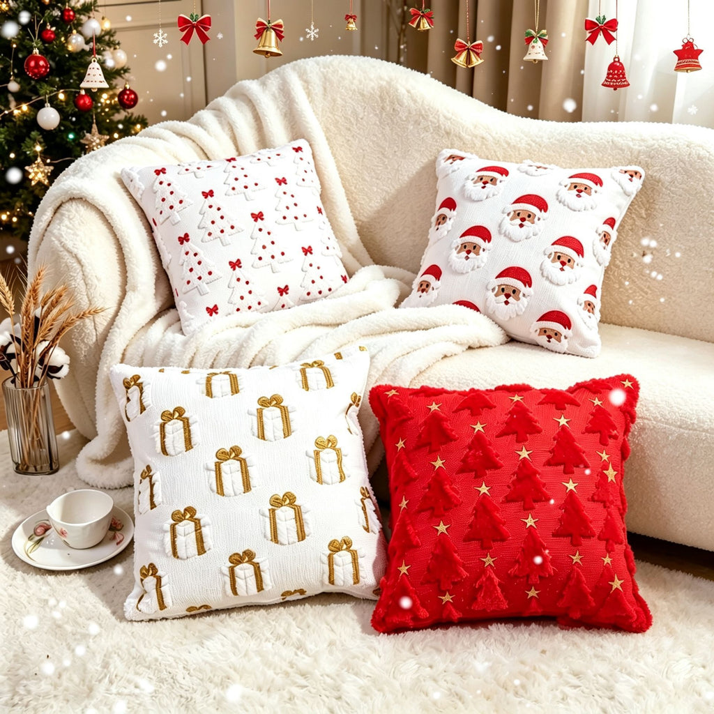 Set of 2 Christmas Cushion Covers (Pillow filling not included)-Style 26