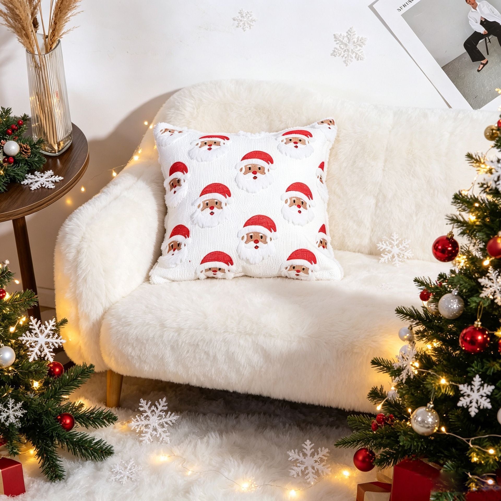 Set of 2 Christmas Cushion Covers (Pillow filling not included)-Style 26