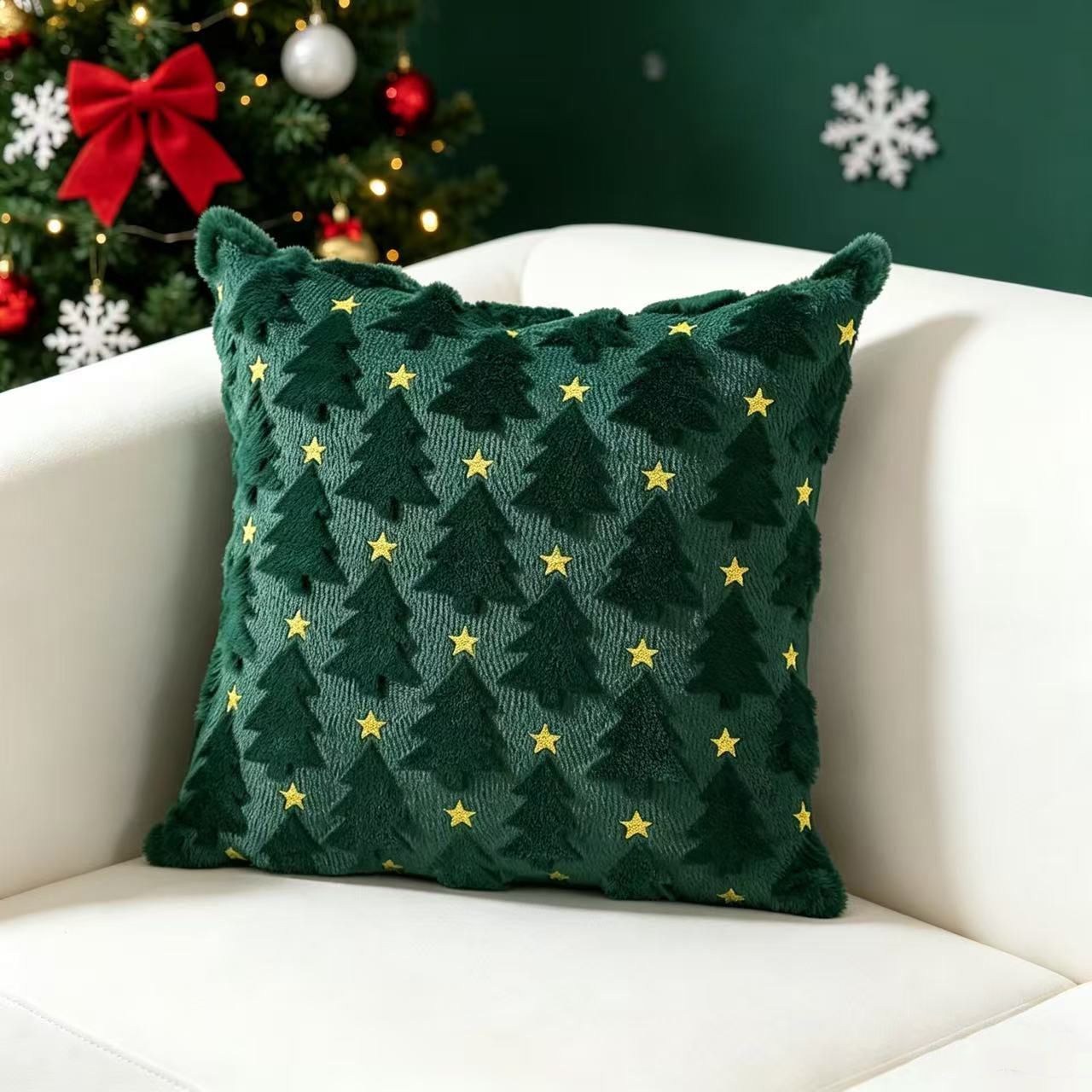 Set of 2 Christmas Cushion Covers (Pillow filling not included)-Style 28