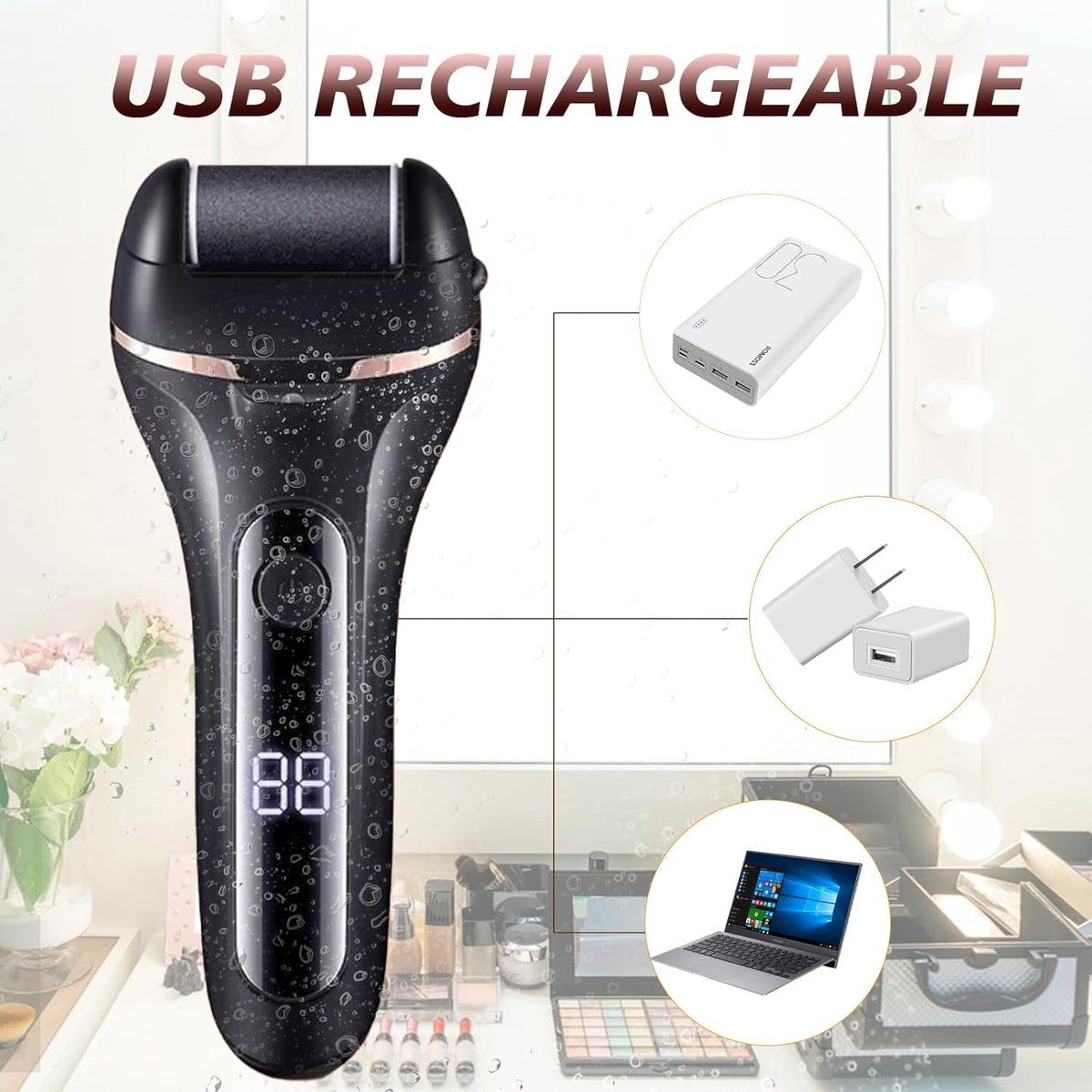 Rechargeable Pedicure Kit Black