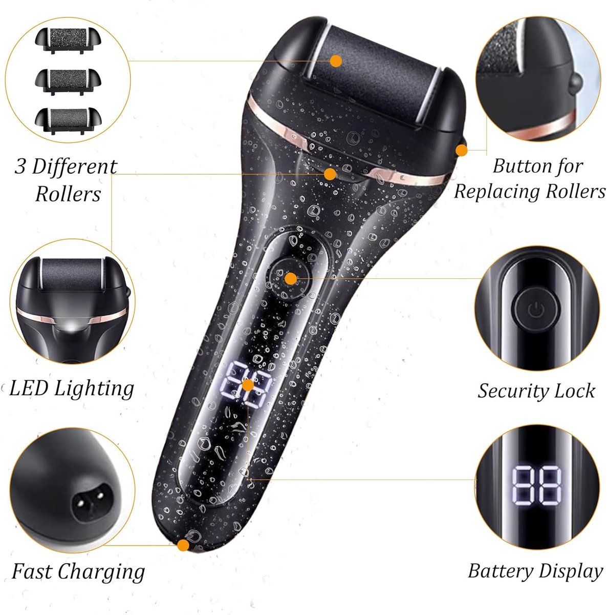 Rechargeable Pedicure Kit Black