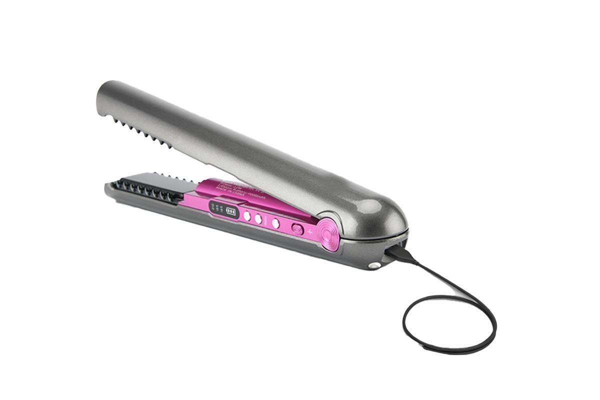 2-in-1 Rechargeable Cordless Flat Iron Hair Straightener Hair Curler