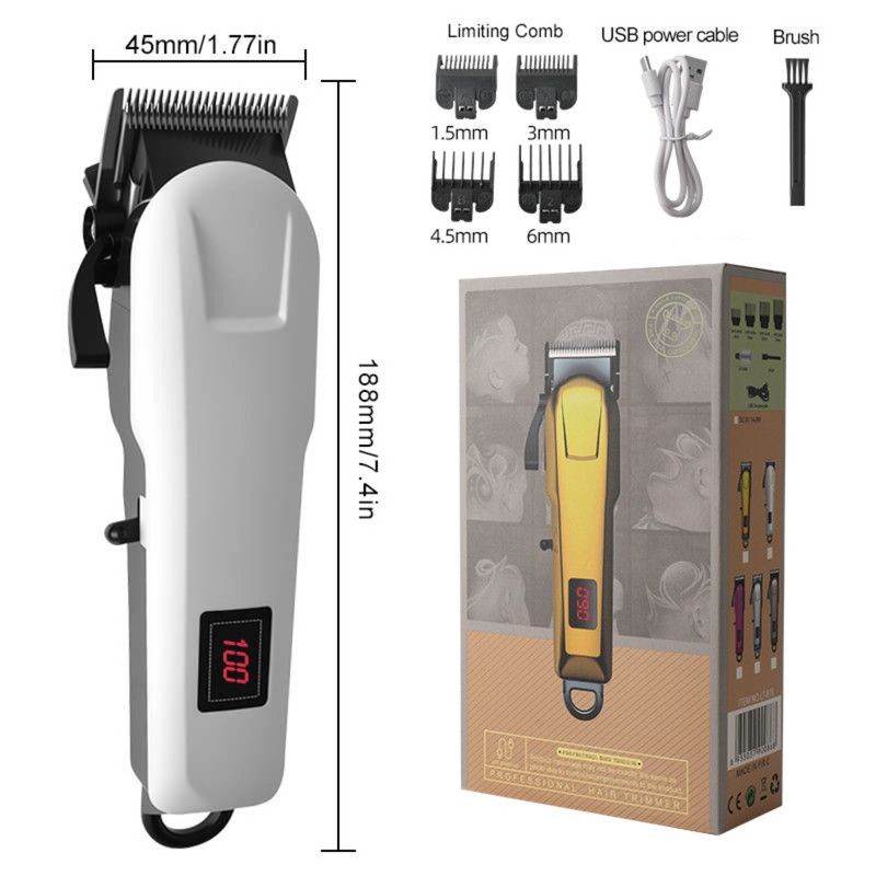 USB Rechargeable Hair Trimmer  - White
