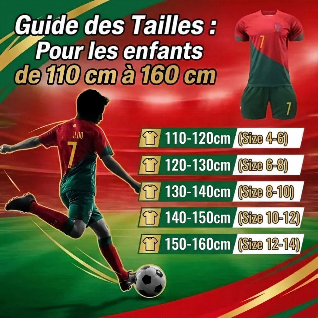 Unisex Kids 3‑Piece Football Jersey Set