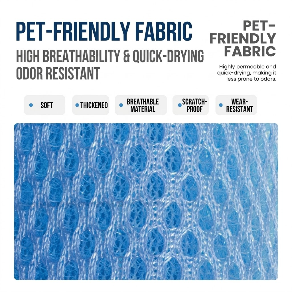 Multifunctional Air-Mesh Cat Grooming Bag(Blue)