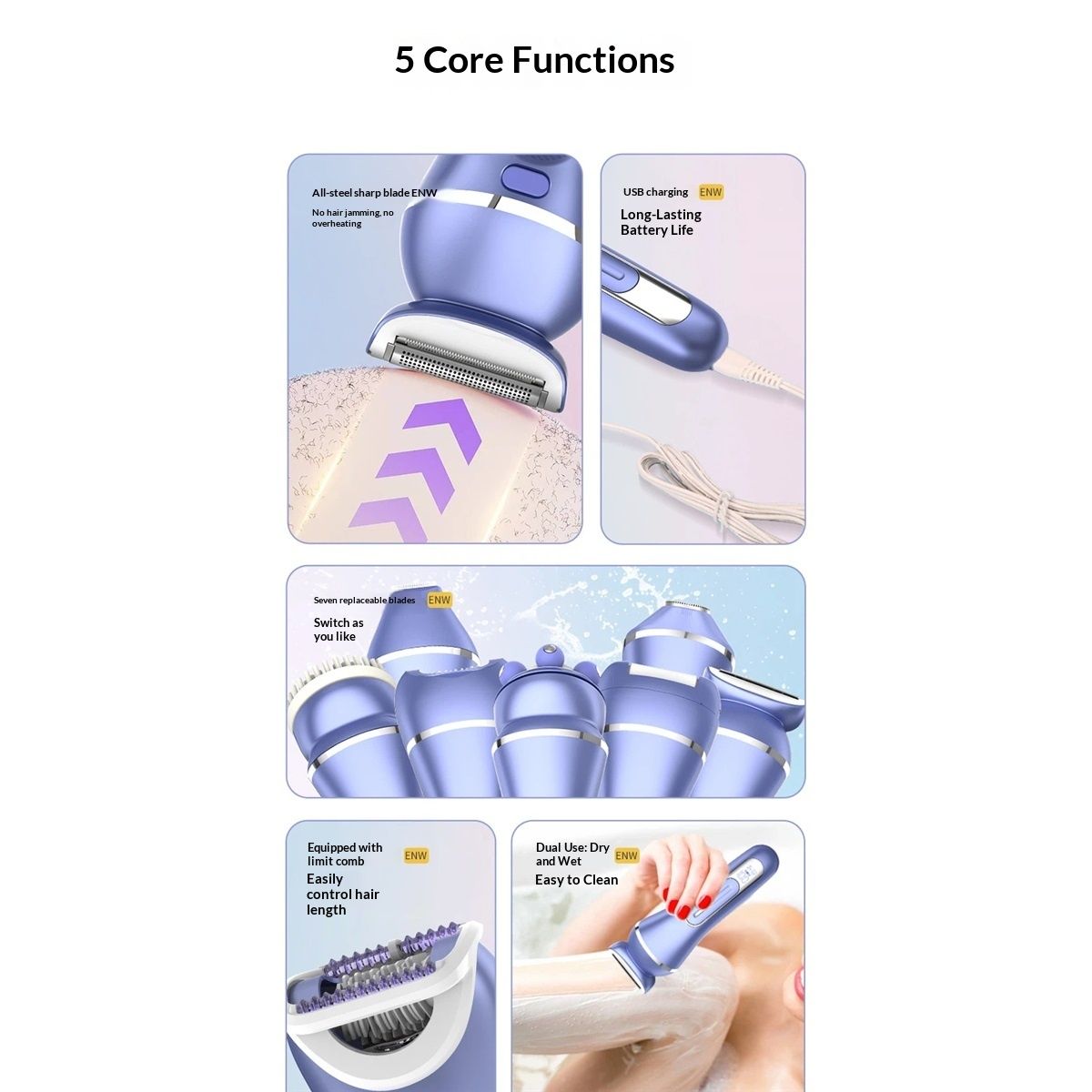 Epilator for Women, 7 in 1 Hair Removal for Women