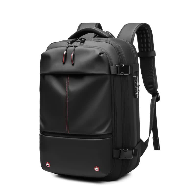 Black Expandable Waterproof Laptop Backpack