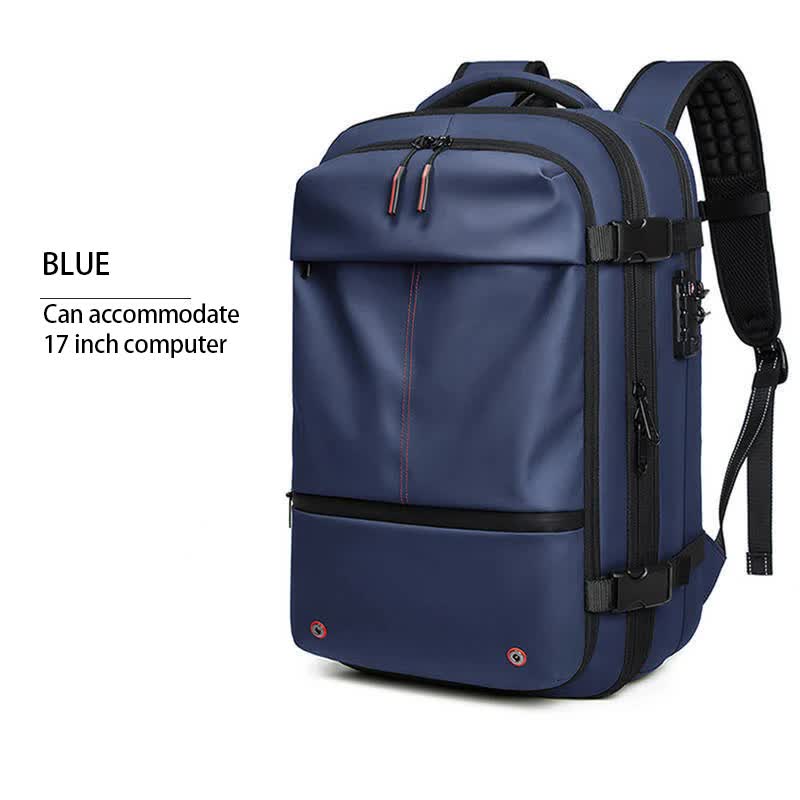 Blue Expandable Waterproof Laptop Backpack
