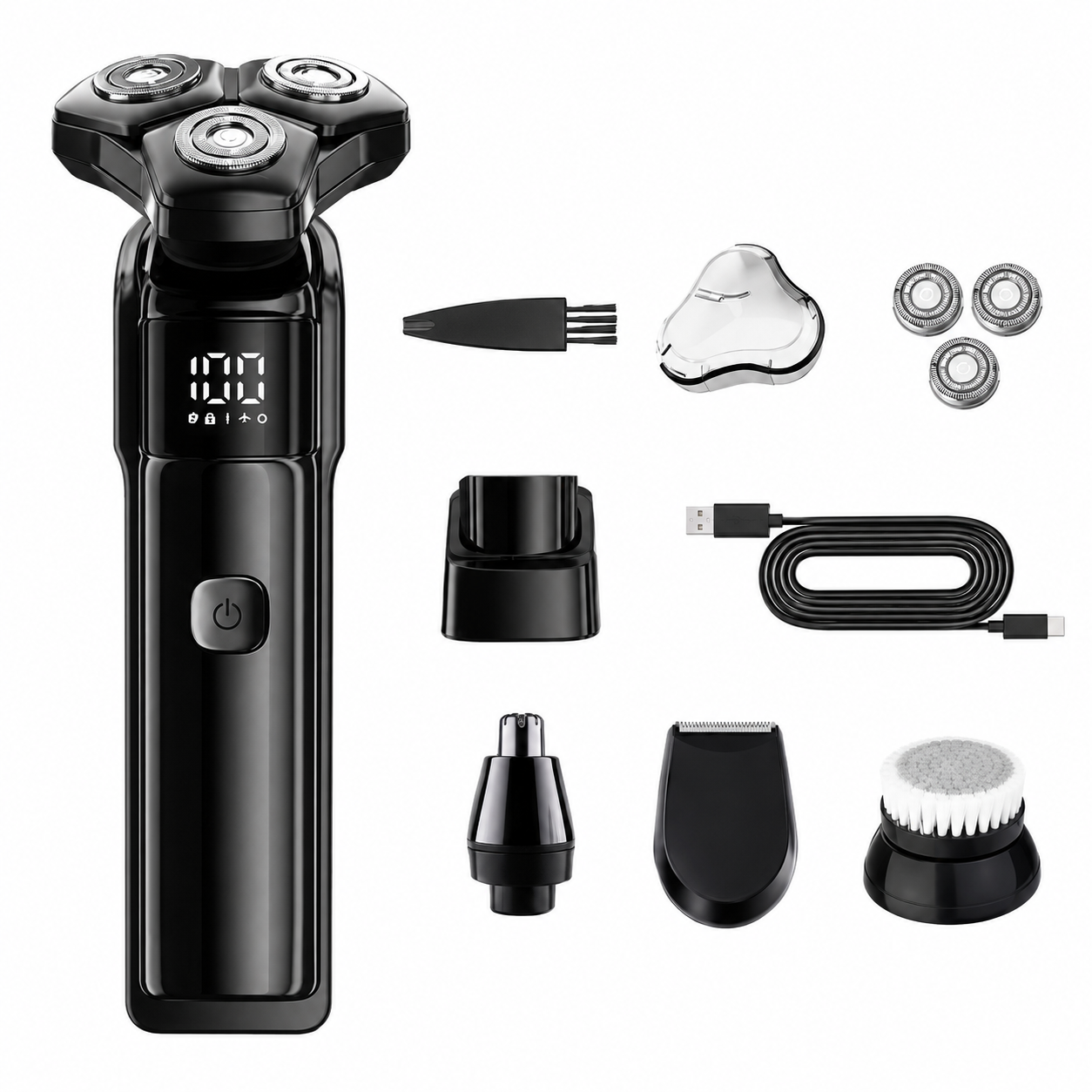 Men's 3-Head Electric Rotary Shaver Premium Set