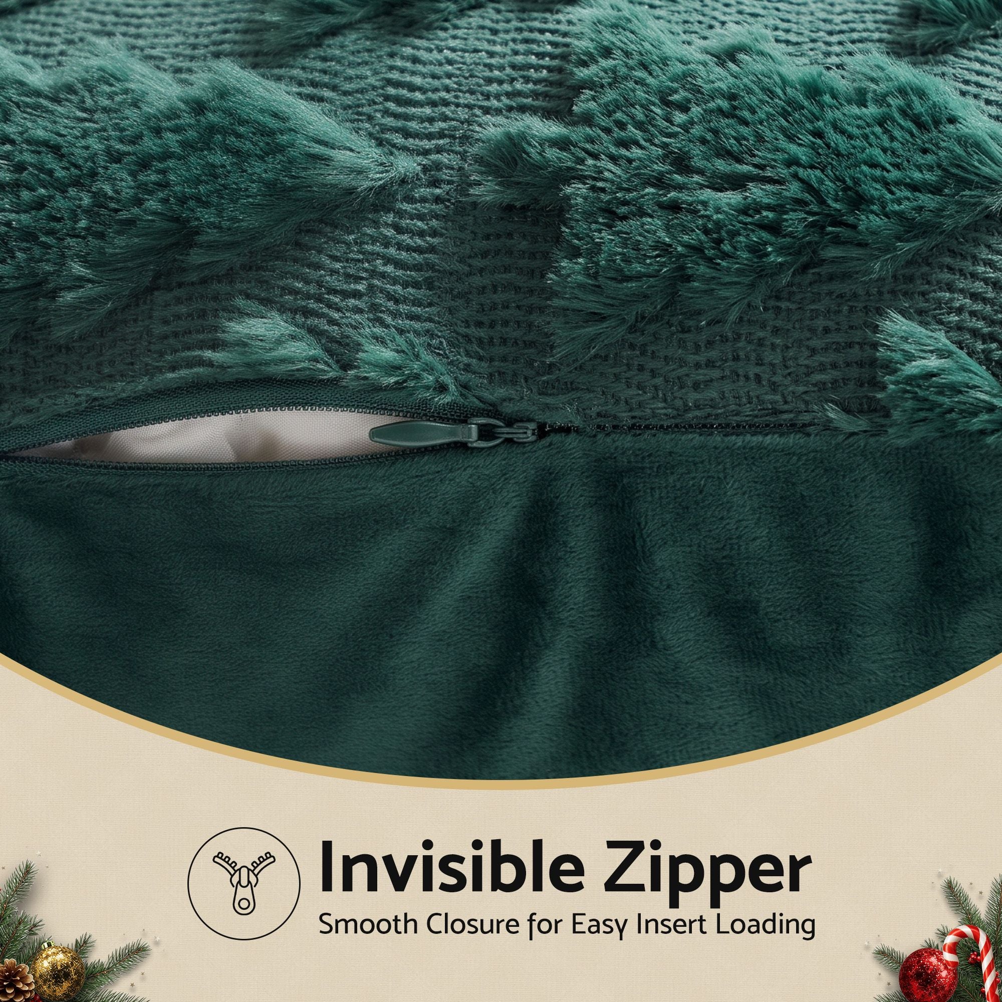 Jingle Jollys Christmas Tree Pillow Covers 2 Packs - Green